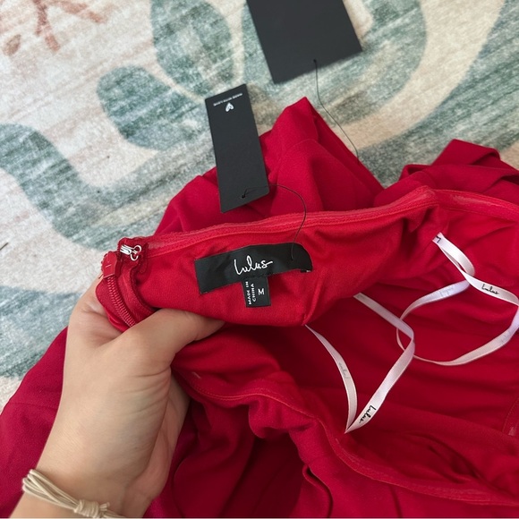 LULU’S Dramatic Intent Red Strapless Corset Bodycon Mini Dress - Picture 6 of 6